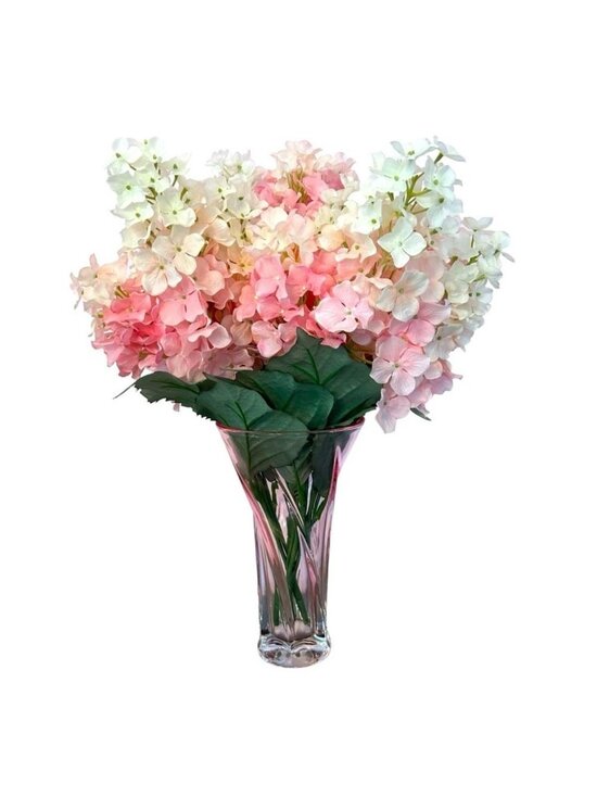 Other - VASE Glass Pink Clear Swirl Flower/floral vase Home decor Like new